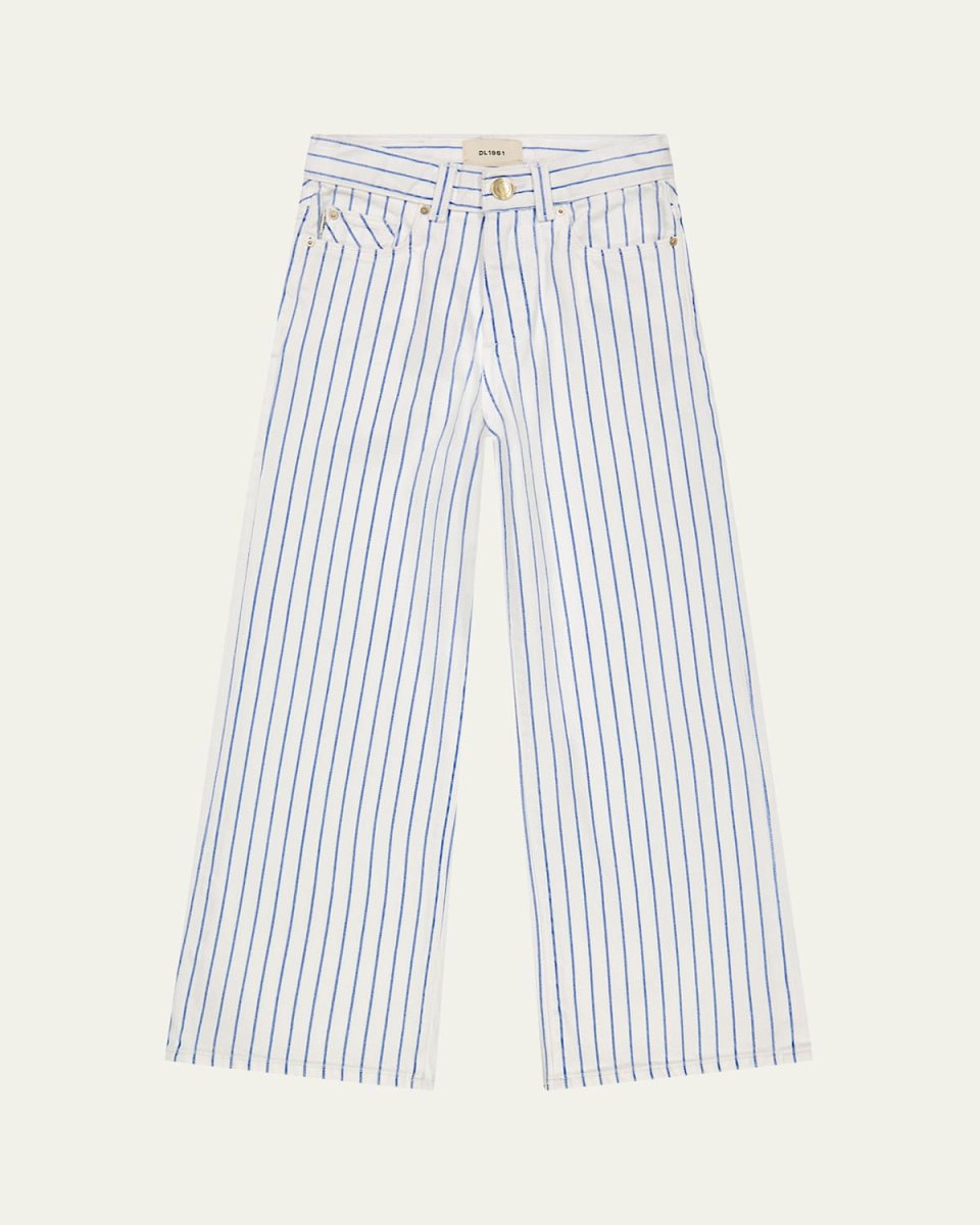 Girl's Lily Pin Striped Jeans, Size 7-16